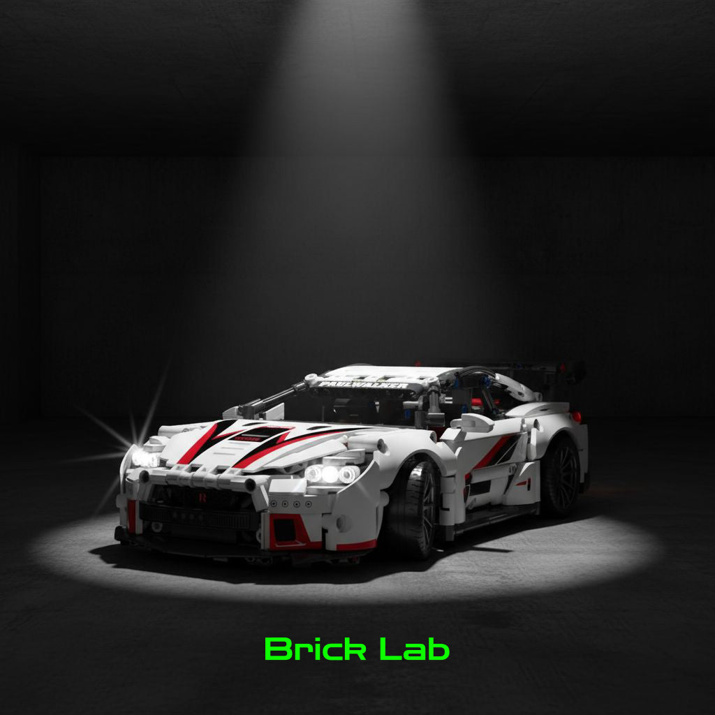 Nissan GT-R Nismo com vista fronte diagonal iluminação de cima